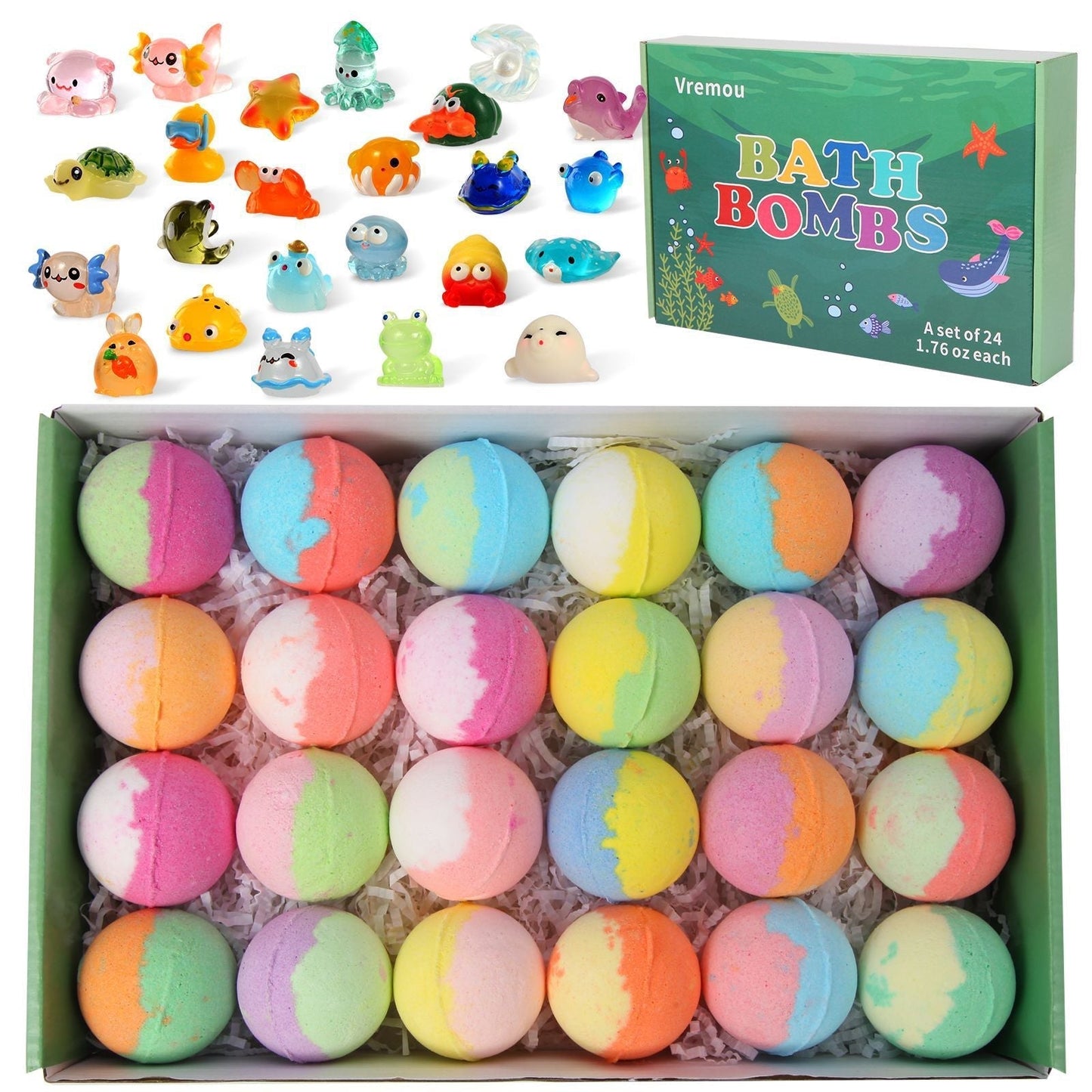 🧸 12-Piece Bath Bomb Gift Set for Kids ✨🛀