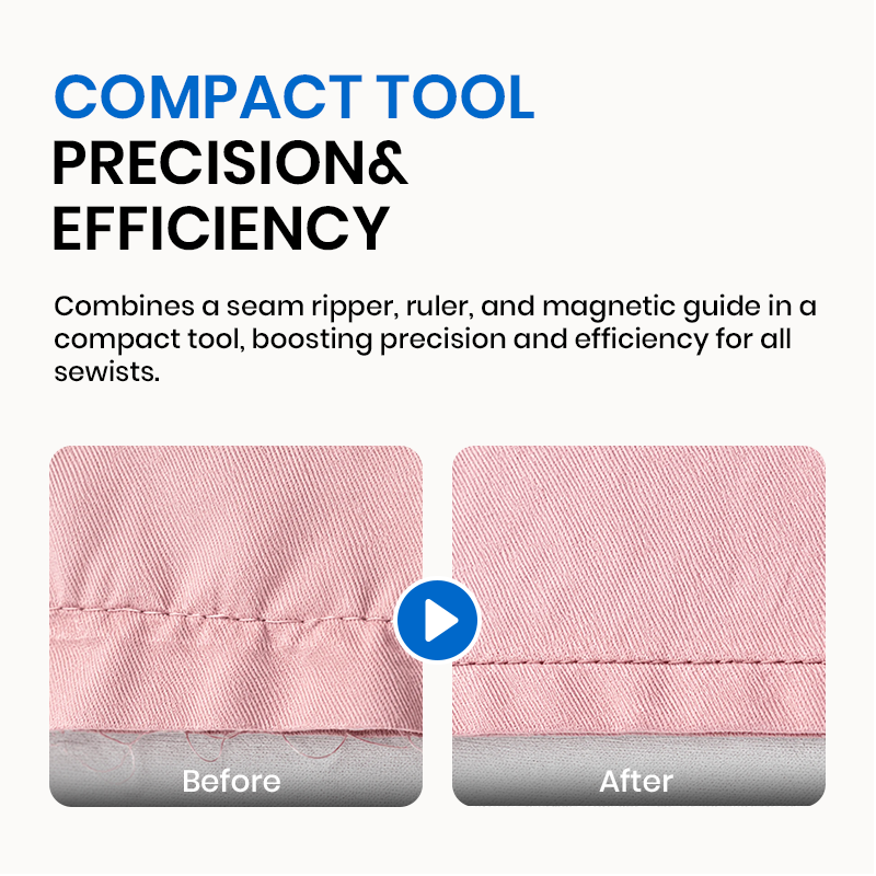 Dlalena® 🧵 Sewing Seam Guide & Ripper – Multi-functional Tool, Easy Seam Allowance & Stitch Removal ✂️🪡