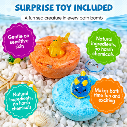 🧸 12-Piece Bath Bomb Gift Set for Kids ✨🛀