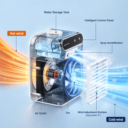 🌬️Portable 3-in-1 Quiet Fan Air Conditioner✅Factory Direct Sales⌛Limited Quantity💥Best Price