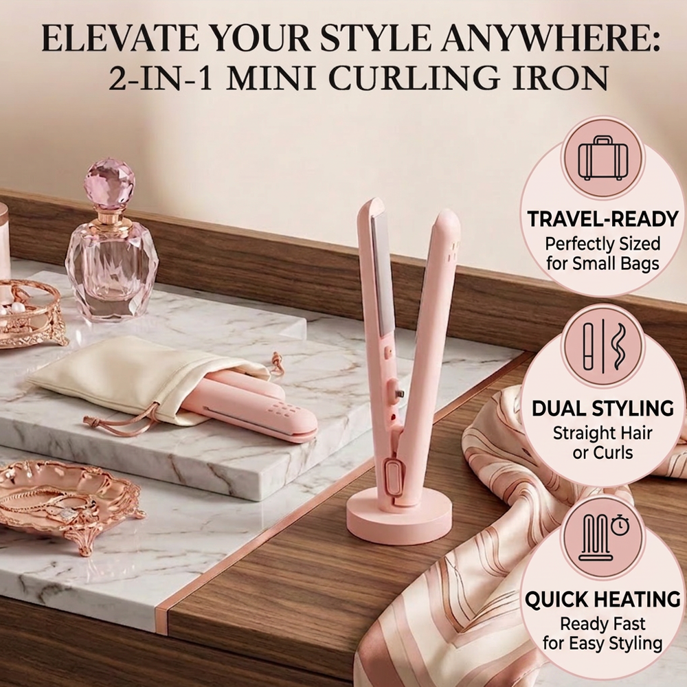 upsell-Dlalena® ⏳2-in-1 Mini Curling Iron