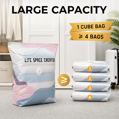 🥳2026 HOT SALE🥳💞50K+ SOLD! Dlalena® No‑Pump Vacuum Storage Bags – Press & seal, no pump needed. Saves 80% space, keeps clothes dry & dust‑free. Perfect for bulky bedding & off‑season gear. 🛏️🗄️
