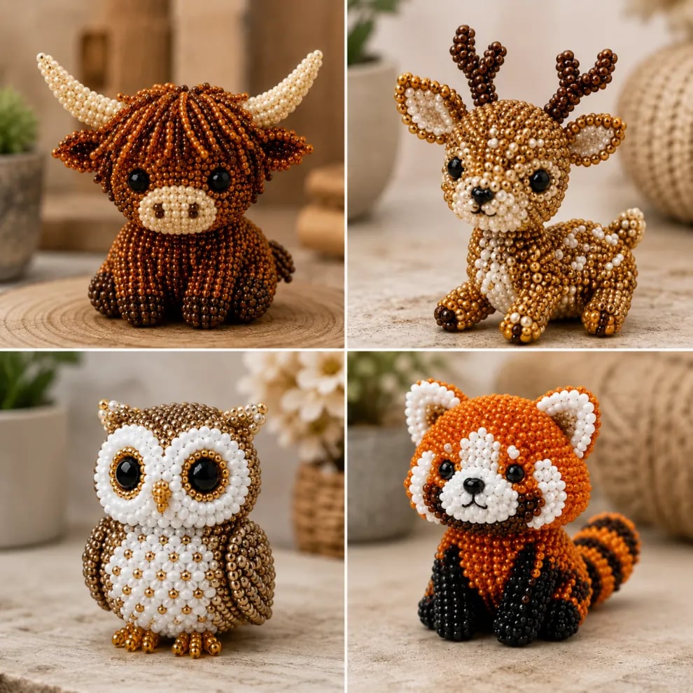 🔥Hot Sale - 50% OFF🔥🏆Limited Time Sale 49% OFF🧵✨Petite 3D Beaded Animal Craft Kit