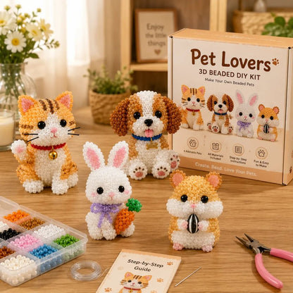 🔥Hot Sale - 50% OFF🔥🏆Limited Time Sale 49% OFF🧵✨Petite 3D Beaded Animal Craft Kit
