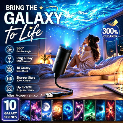 Dlalena® Plug-and-Play HD Galaxy & Ocean Projector Night Light🥳50,000+ Happy Users