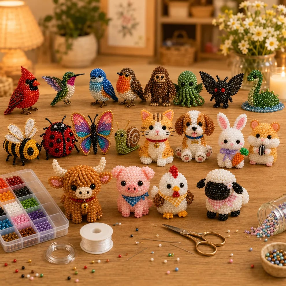 🔥Hot Sale - 50% OFF🔥🏆Limited Time Sale 49% OFF🧵✨Petite 3D Beaded Animal Craft Kit