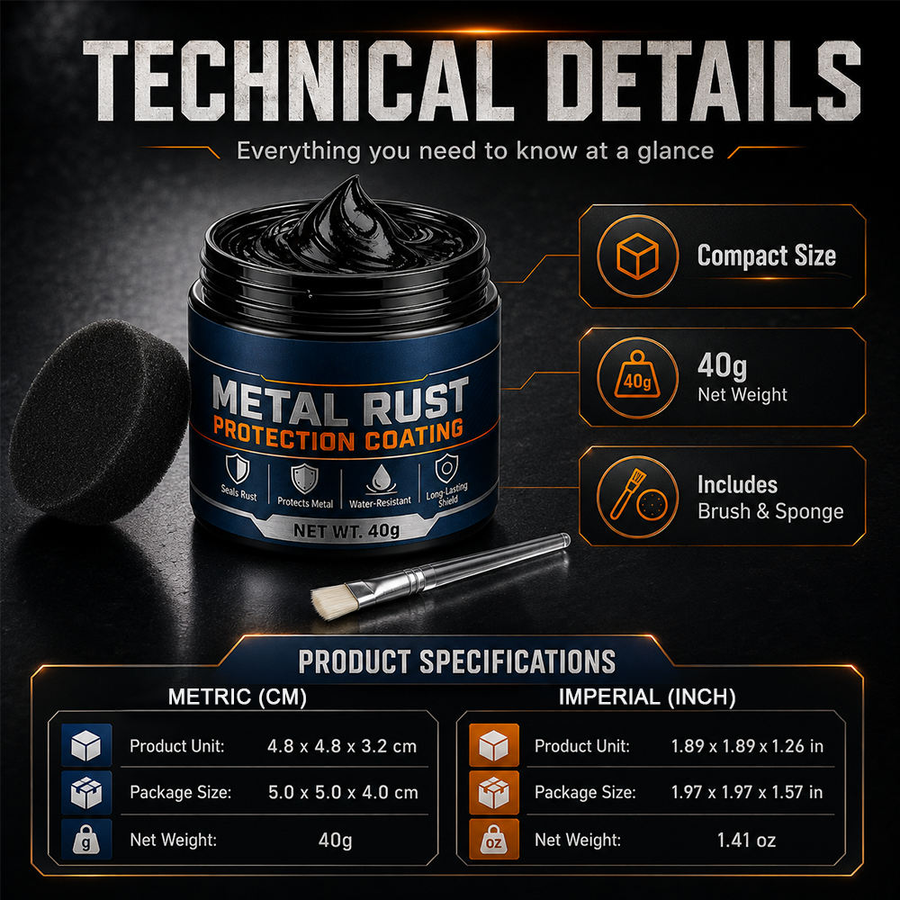🎉🔥50K+ SOLD 🔥Metal Rust Protection Black Repair Paste – Restores & Protects Gates, Fences, and Outdoor Furniture