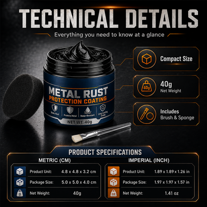 🎉🔥50K+ SOLD 🔥Metal Rust Protection Black Repair Paste – Restores & Protects Gates, Fences, and Outdoor Furniture