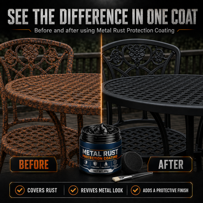 🎉🔥50K+ SOLD 🔥Metal Rust Protection Black Repair Paste – Restores & Protects Gates, Fences, and Outdoor Furniture