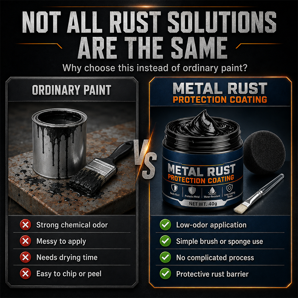🎉🔥50K+ SOLD 🔥Metal Rust Protection Black Repair Paste – Restores & Protects Gates, Fences, and Outdoor Furniture