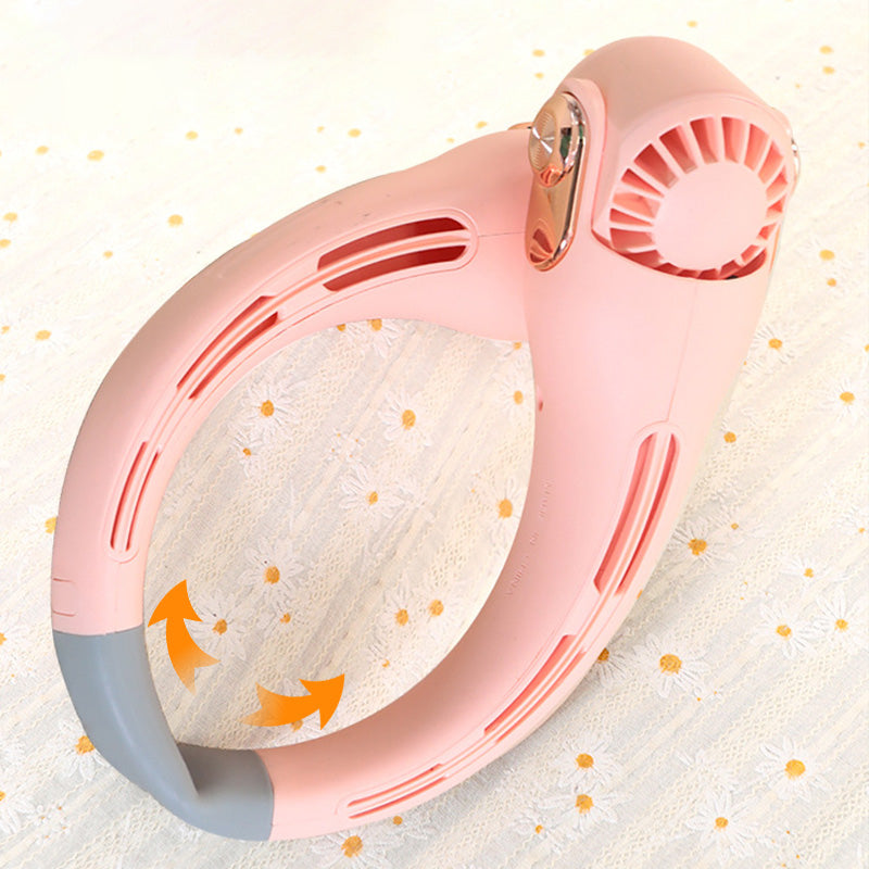 🥳2026 HOT SALE🥳💞50K+ SOLD!🍃 Neck Air Conditioner Fan – Ultra‑quiet, 360° rotating, 3 speeds. Hands‑free cooling, long battery. Summer essential! 😎🌬️