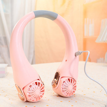 🥳2026 HOT SALE🥳💞50K+ SOLD!🍃 Neck Air Conditioner Fan – Ultra‑quiet, 360° rotating, 3 speeds. Hands‑free cooling, long battery. Summer essential! 😎🌬️