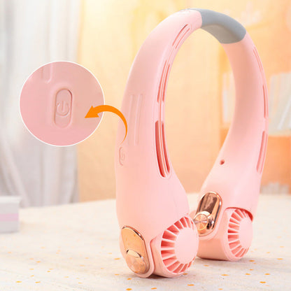 🥳2026 HOT SALE🥳💞50K+ SOLD!🍃 Neck Air Conditioner Fan – Ultra‑quiet, 360° rotating, 3 speeds. Hands‑free cooling, long battery. Summer essential! 😎🌬️