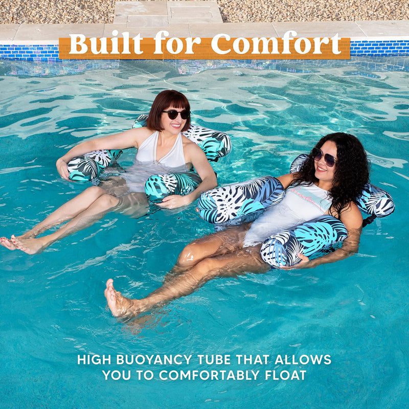 🥳2026 HOT SALE🥳💞50K+ SOLD! Dlalena®💎 -50% ON INFLATABLE POOL FLOATING CHAIR! 💎 Tropical Leaf Design, Ultra-Lightweight & Puncture-Resistant PVC ✨