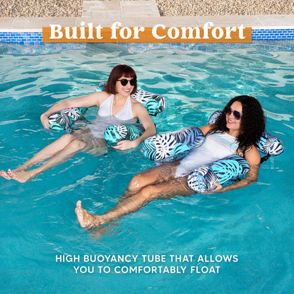 🥳2026 HOT SALE🥳💞50K+ SOLD! Dlalena®💎 -50% ON INFLATABLE POOL FLOATING CHAIR! 💎 Tropical Leaf Design, Ultra-Lightweight & Puncture-Resistant PVC ✨