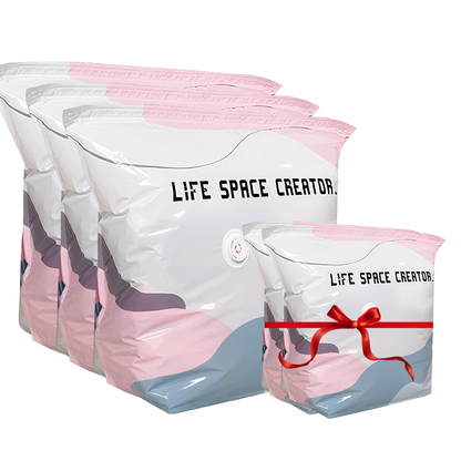 🥳2026 HOT SALE🥳💞50K+ SOLD! Dlalena® No‑Pump Vacuum Storage Bags – Press & seal, no pump needed. Saves 80% space, keeps clothes dry & dust‑free. Perfect for bulky bedding & off‑season gear. 🛏️🗄️