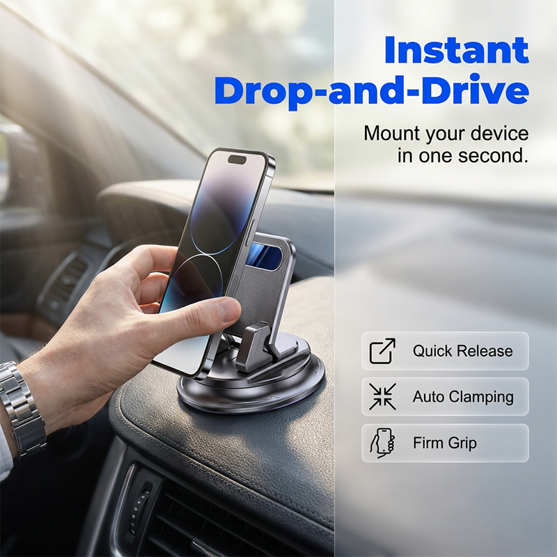 upsellDlalena® 🚗 40% OFF NOW!📱 Rotating Dashboard Car Phone Holder – 360° Adjustable & Anti-Slip – Hands-Free Phone Mount 🛡️ (Copy)