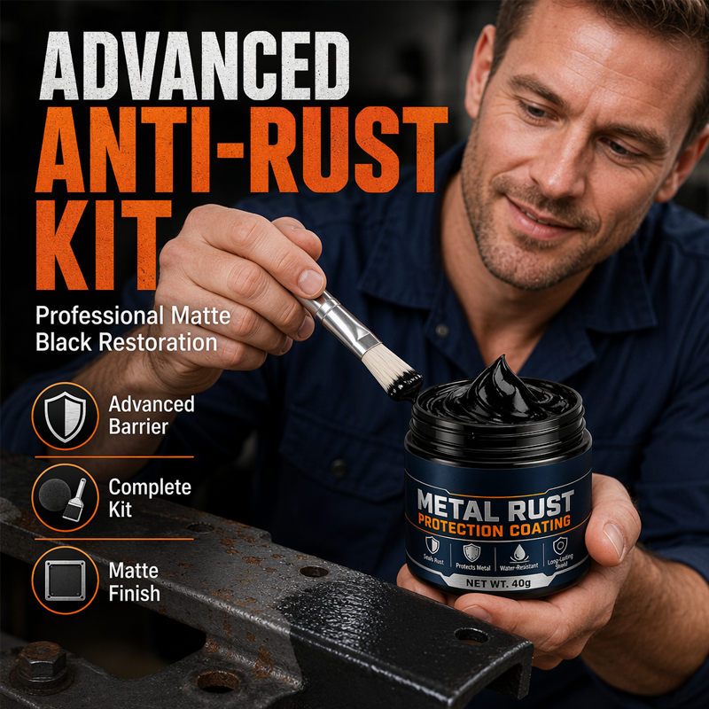 🎉🔥50K+ SOLD 🔥Metal Rust Protection Black Repair Paste – Restores & Protects Gates, Fences, and Outdoor Furniture