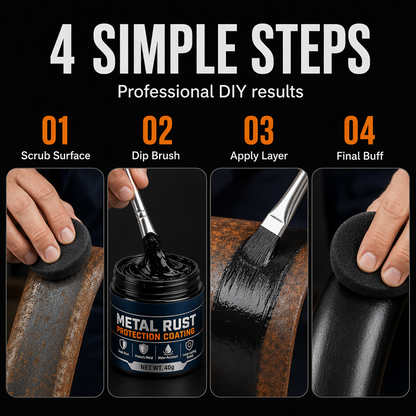 🎉🔥50K+ SOLD 🔥Metal Rust Protection Black Repair Paste – Restores & Protects Gates, Fences, and Outdoor Furniture