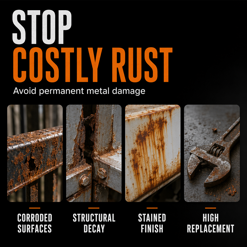 🎉🔥50K+ SOLD 🔥Metal Rust Protection Black Repair Paste – Restores & Protects Gates, Fences, and Outdoor Furniture