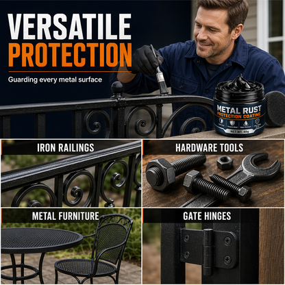 🎉🔥50K+ SOLD 🔥Metal Rust Protection Black Repair Paste – Restores & Protects Gates, Fences, and Outdoor Furniture
