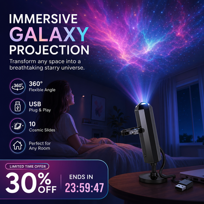 Dlalena® Plug-and-Play HD Galaxy & Ocean Projector Night Light🥳50,000+ Happy Users